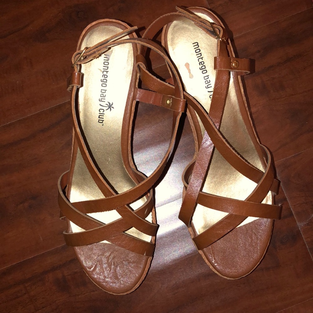 Brown Wedge Sandals